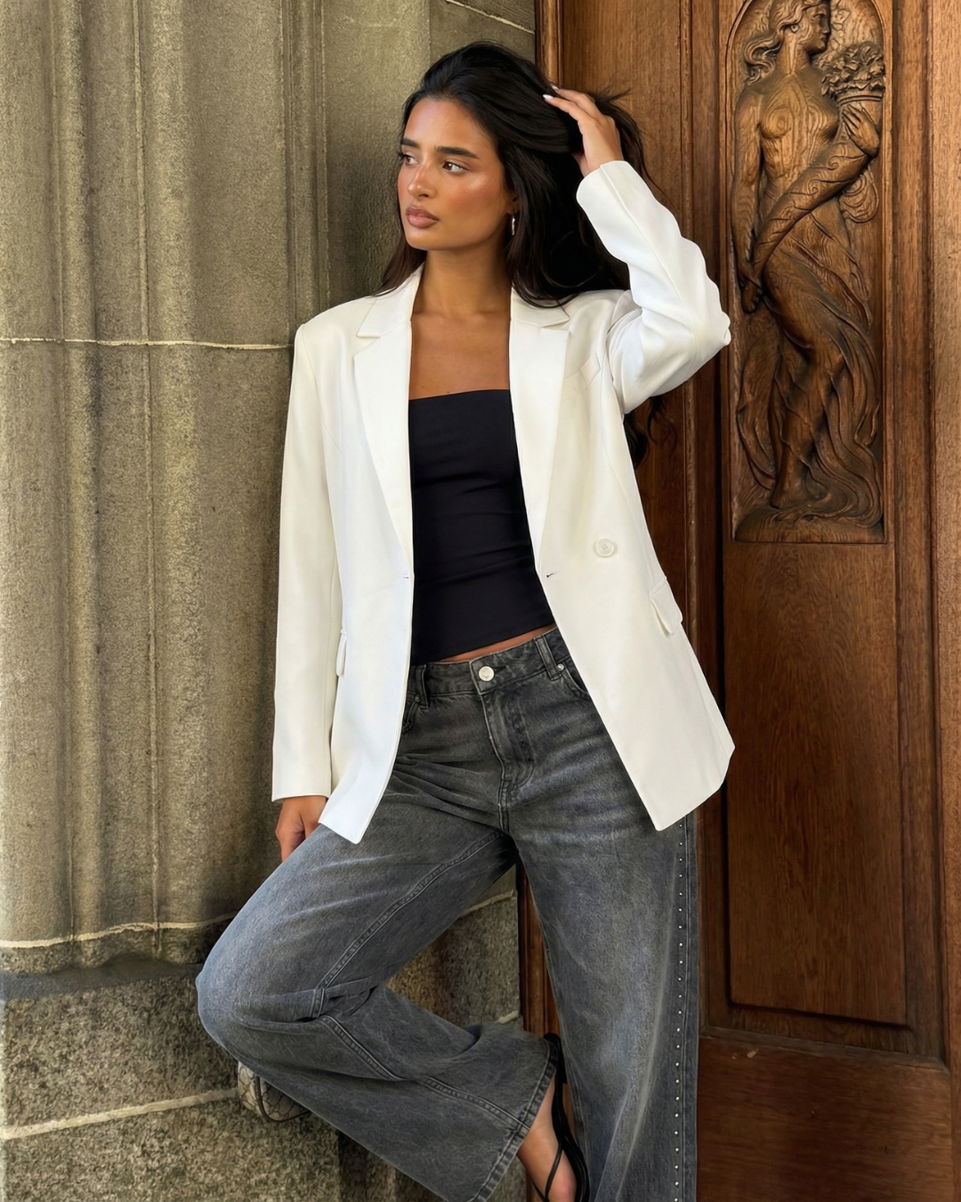 Elise | white blazer