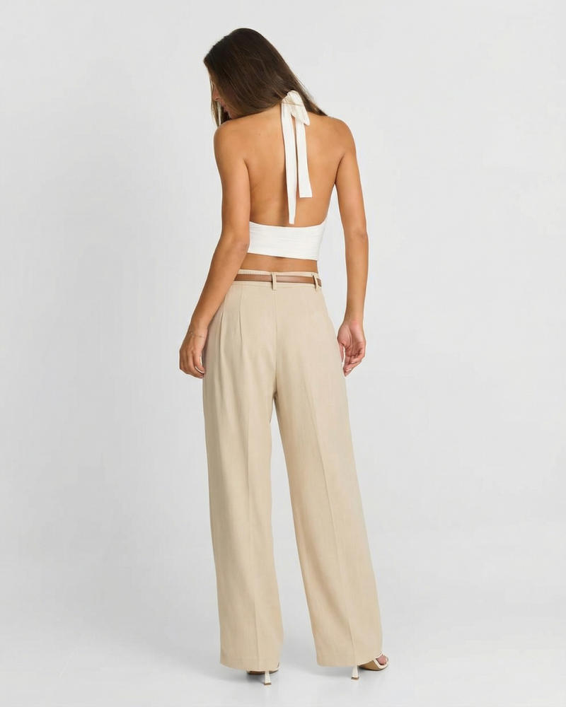 Nicole | linen wide leg pants
