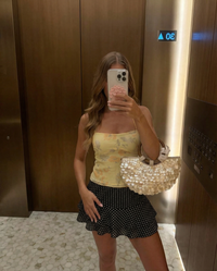 Megan | polka dot mini skirt