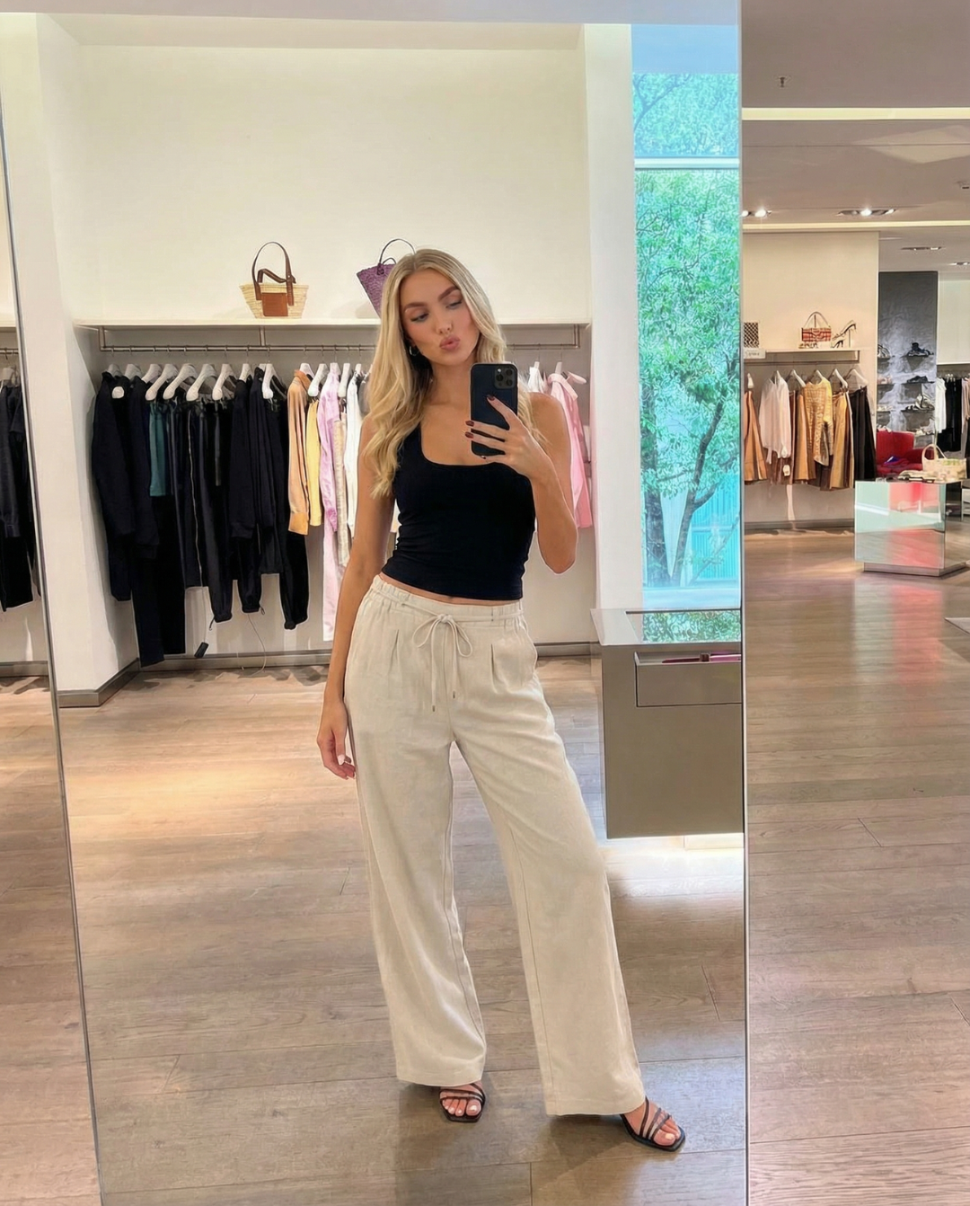 Emily | linen wide leg pants