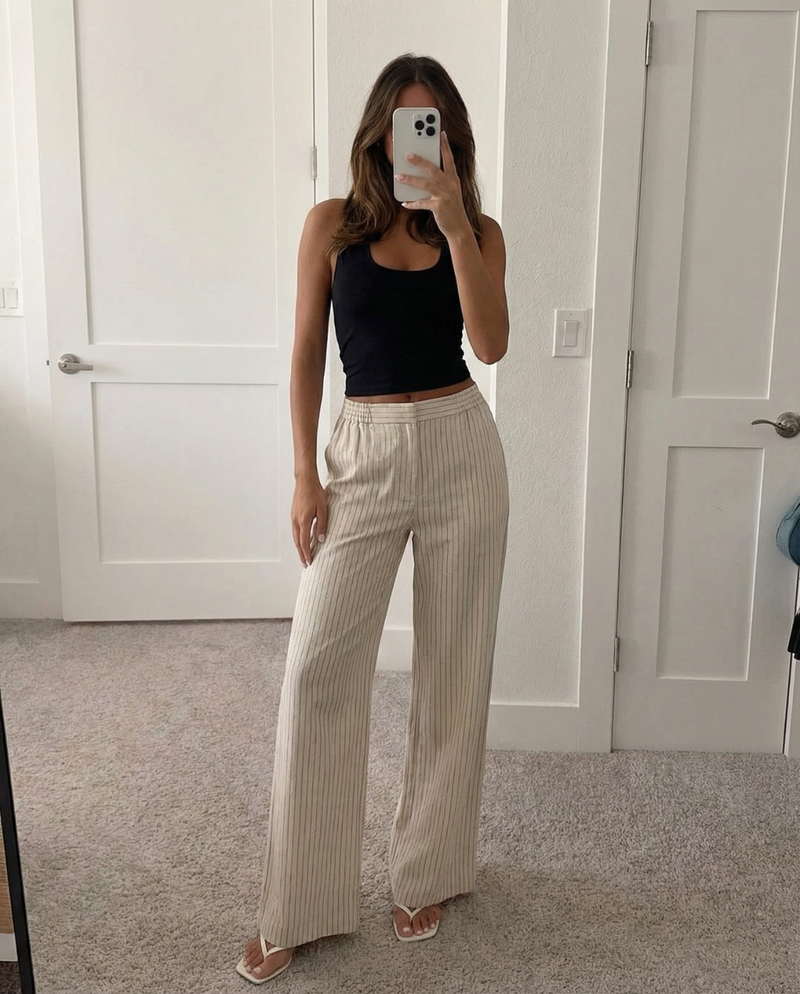 Grace | linen wide leg pants