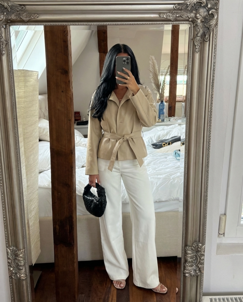 Violet | cropped trench coat