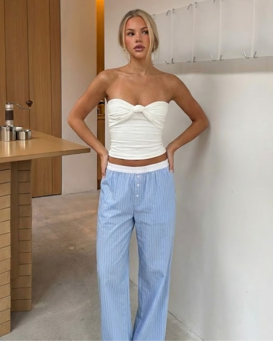 Charlotte | striped wide leg pants
