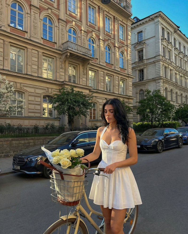 Elspeth | halter neck dress