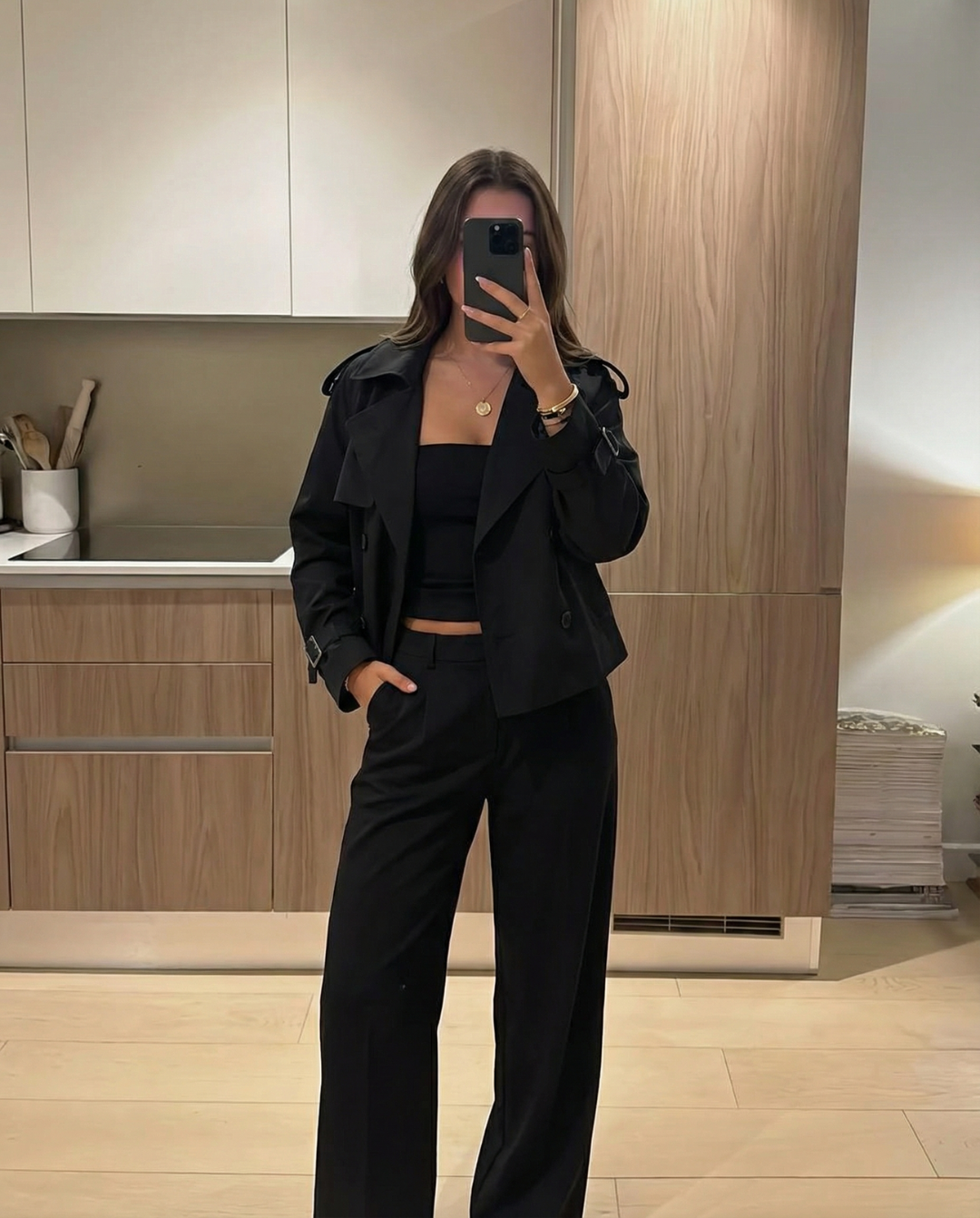Rebecca | cropped trench coat