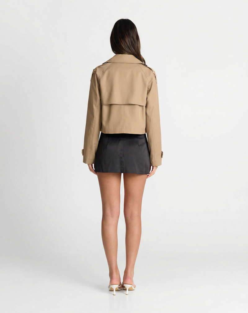 Tessa | cropped trench coat