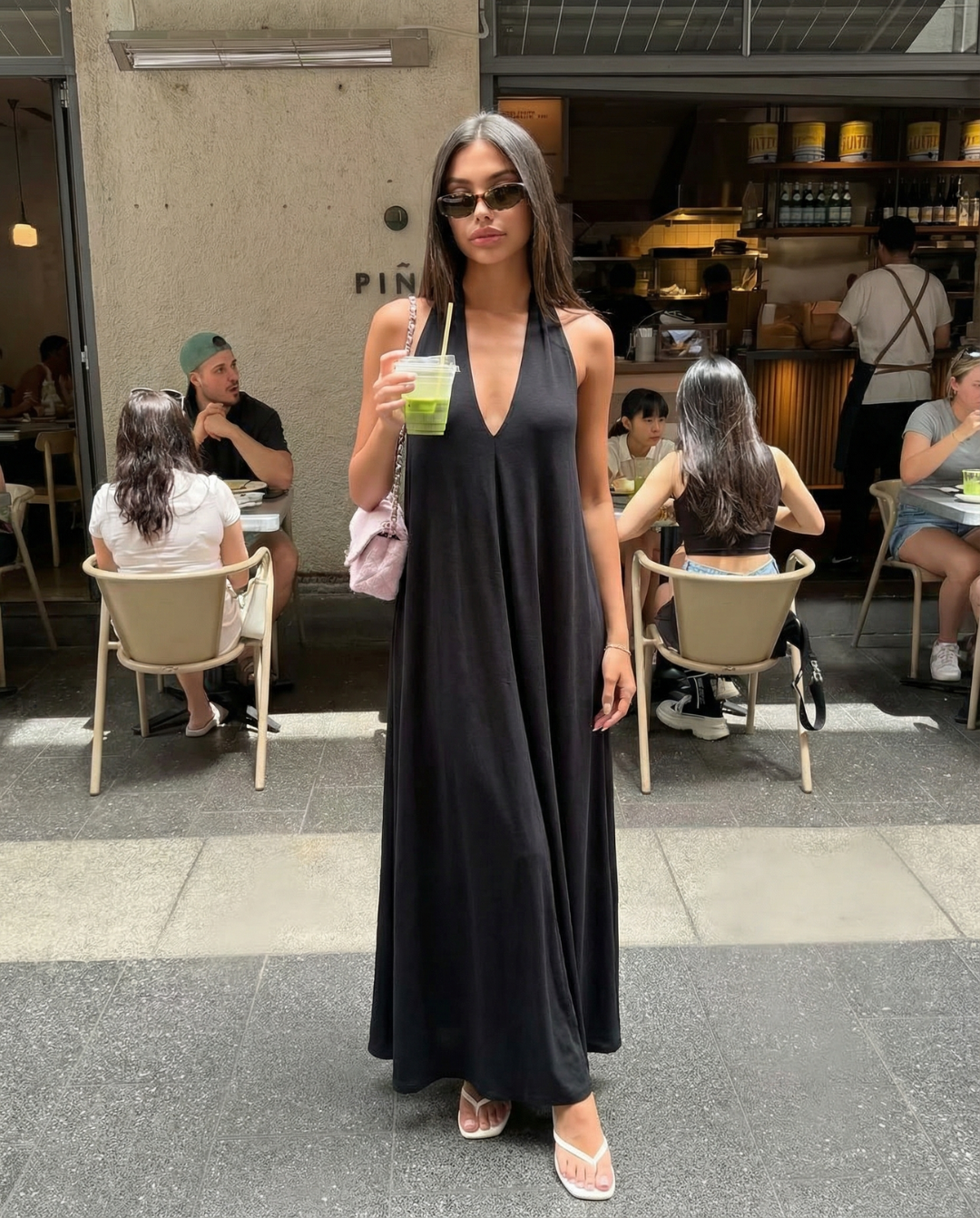 Saffron | halter neck dress