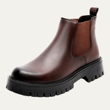 Ansel | Men's British Style Platform Leather Ankle Chelsea Boots