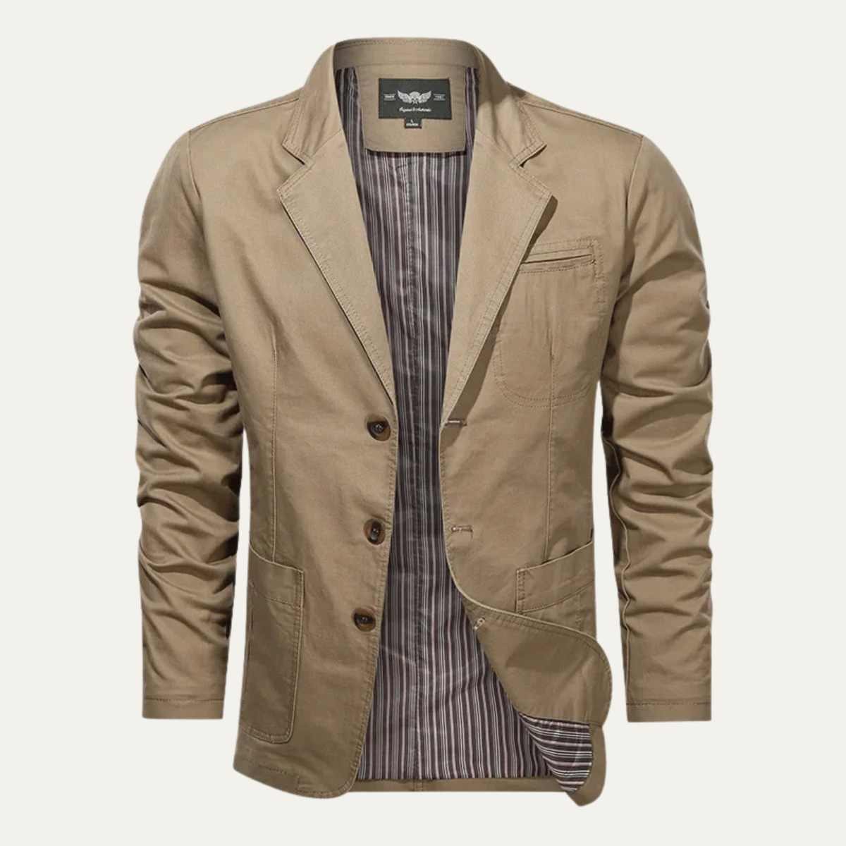 Gresham men's cotton casual blazer in Khaki