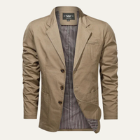 Gresham men's cotton casual blazer in Khaki