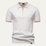 Ivan | Knit Zip Collar Polo Shirt
