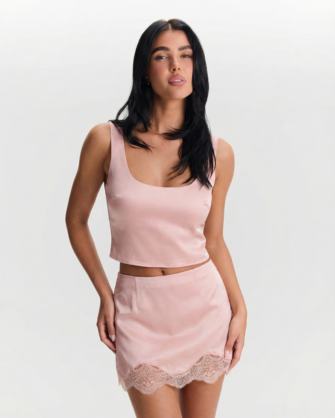 Una | lace mini skirt