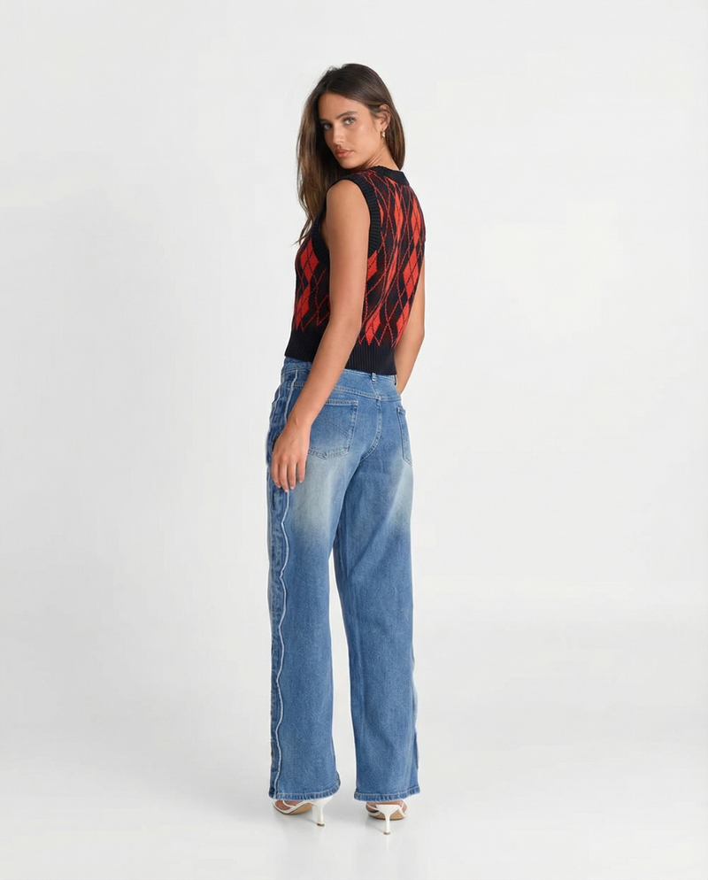 Cara | argyle vest