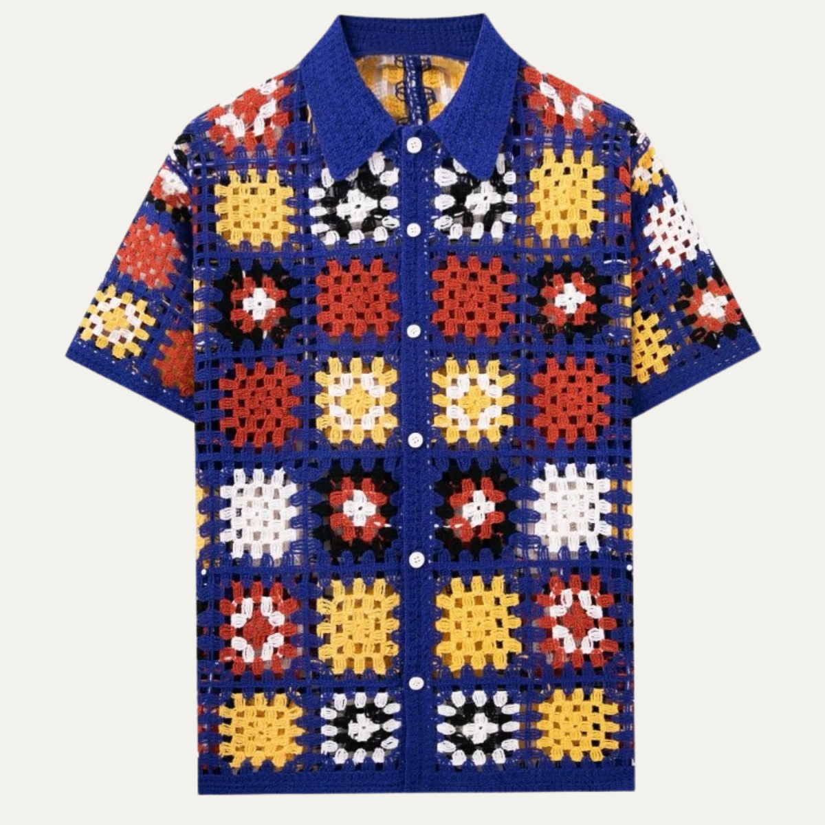 Aldous crochet polo shirt