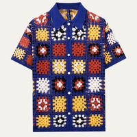 Aldous crochet polo shirt