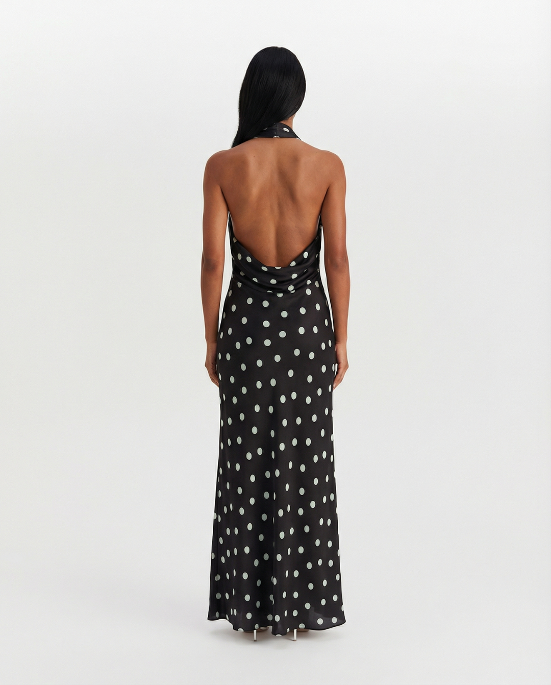 Caitlin | polka dot maxi dress