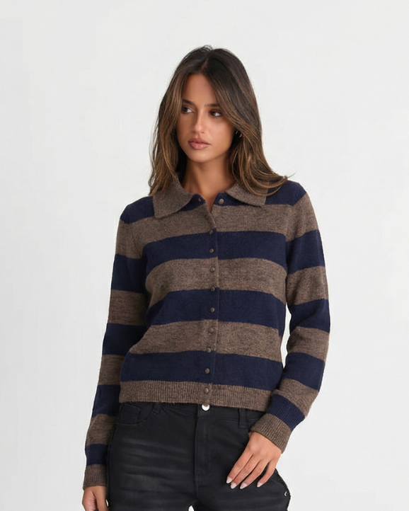 Imogen | striped knit cardigan
