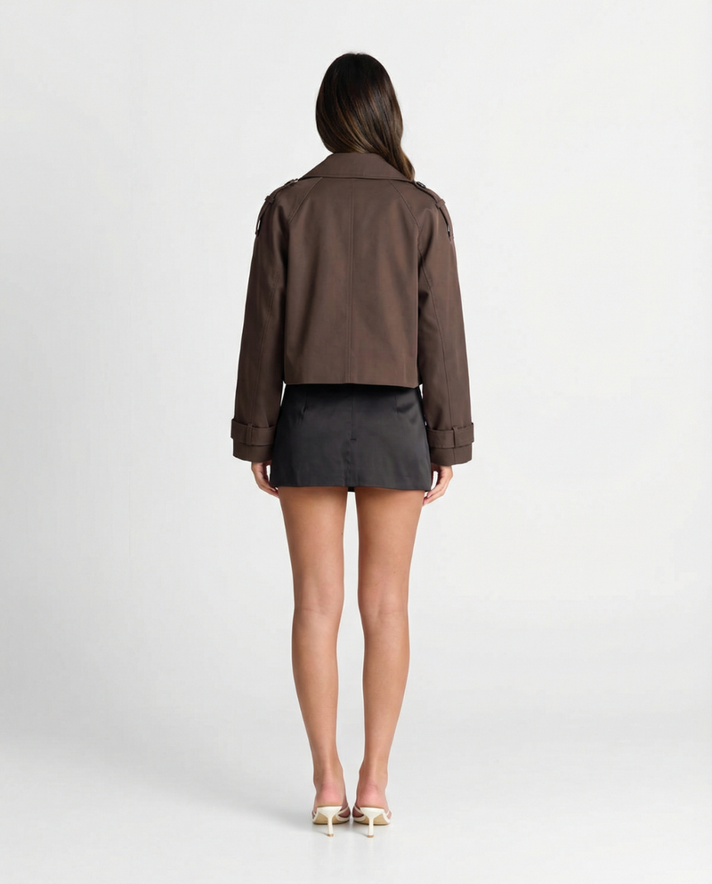 Adeline | cropped trench coat