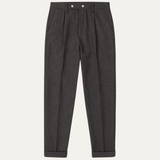 Hewitt | Men's High Waisted Pleated Straight Leg Dress Trousers