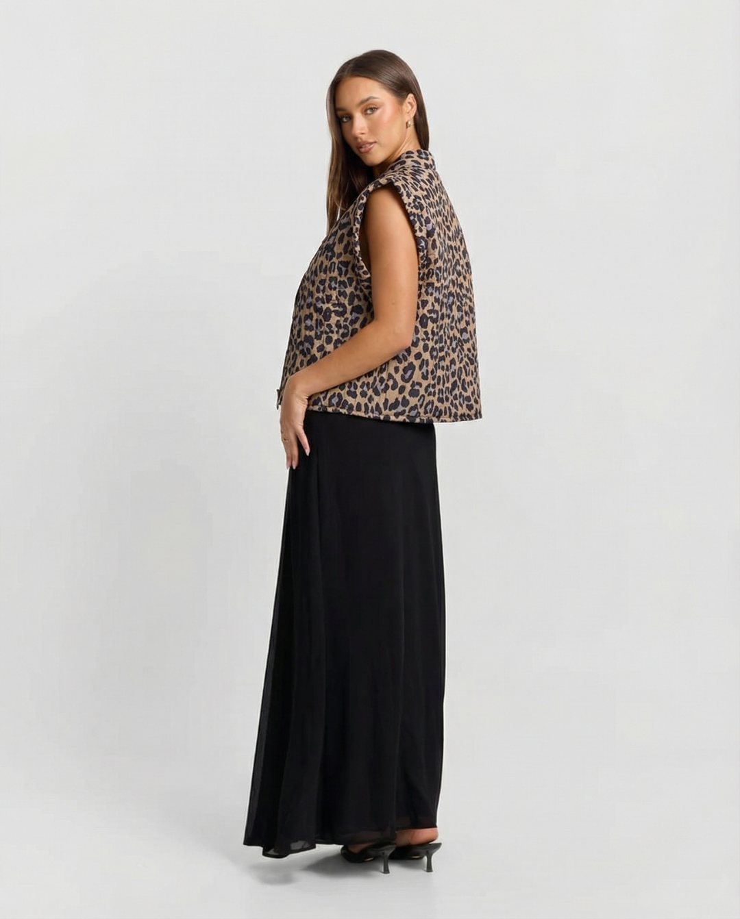 Zoe | leopard print vest