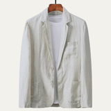 Maximilian | Single Breasted Summer Linen Blazer