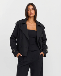 Rebecca | cropped trench coat