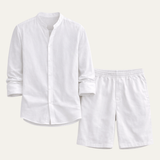 Abel | Men's Linen Shirt and Shorts Two Piece Summer Set