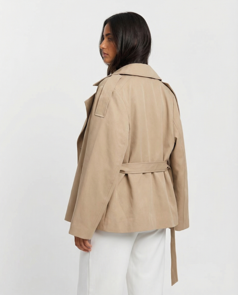 Violet | cropped trench coat
