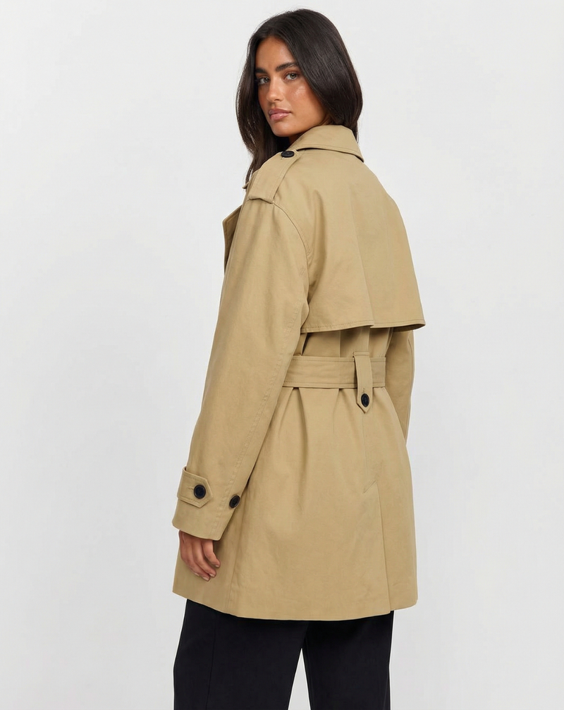 Elsie | cropped trench coat