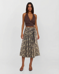 Olivia | wrap midi skirt
