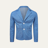 Davis | Striped Lightweight Linen Blend Blazer