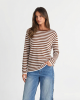 Violet | striped long sleeve top