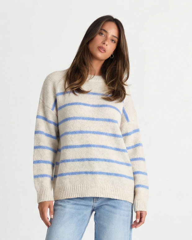 Caitlin | striped knit top