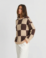 Ailsa | check knit top