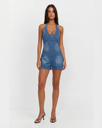 Skye | denim romper