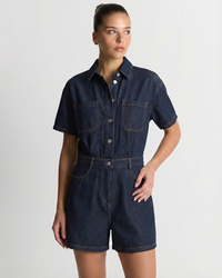 Abigail | denim romper