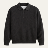 Montgomery | High Collar Slim Fit Half Zip Jumper
