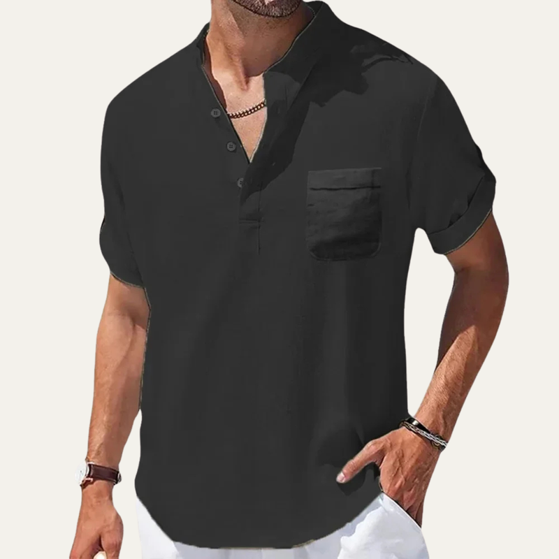 Daniel Henley linen shirt Black