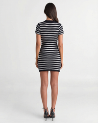 Pearl | striped mini dress
