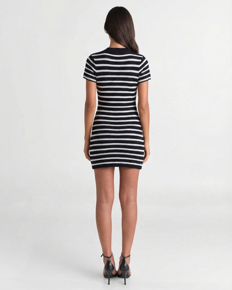 Pearl | striped mini dress