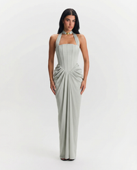 Jemima | halter neck maxi dress