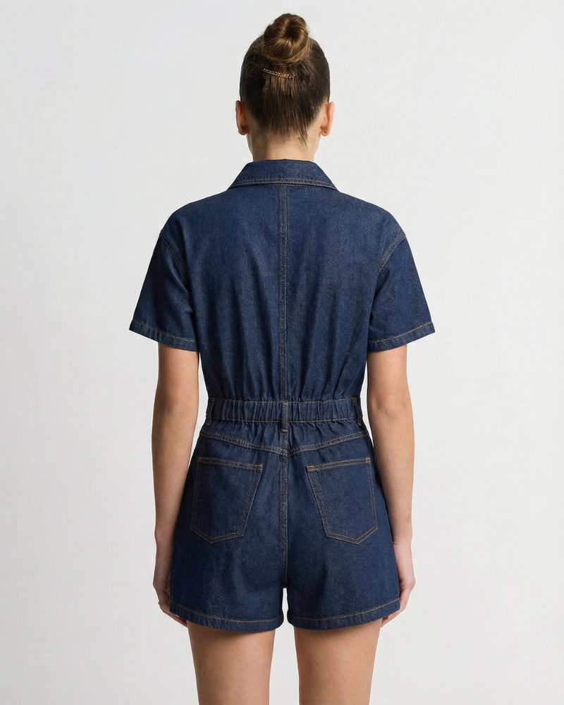 Abigail | denim romper