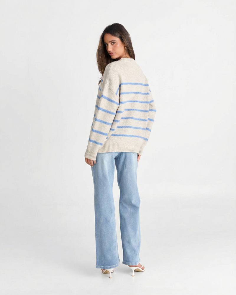 Caitlin | striped knit top