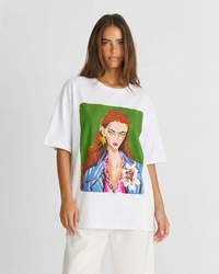 Zara | Oversized Graphic Tee White