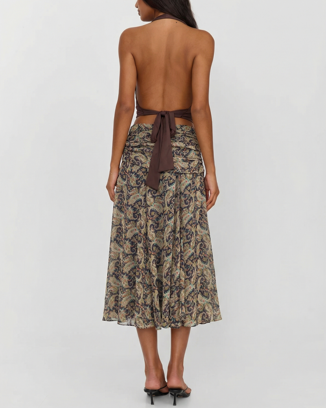 Olivia | wrap midi skirt