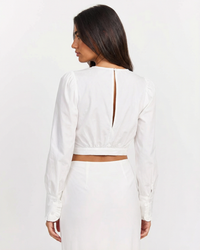 Juno | white puff sleeve top
