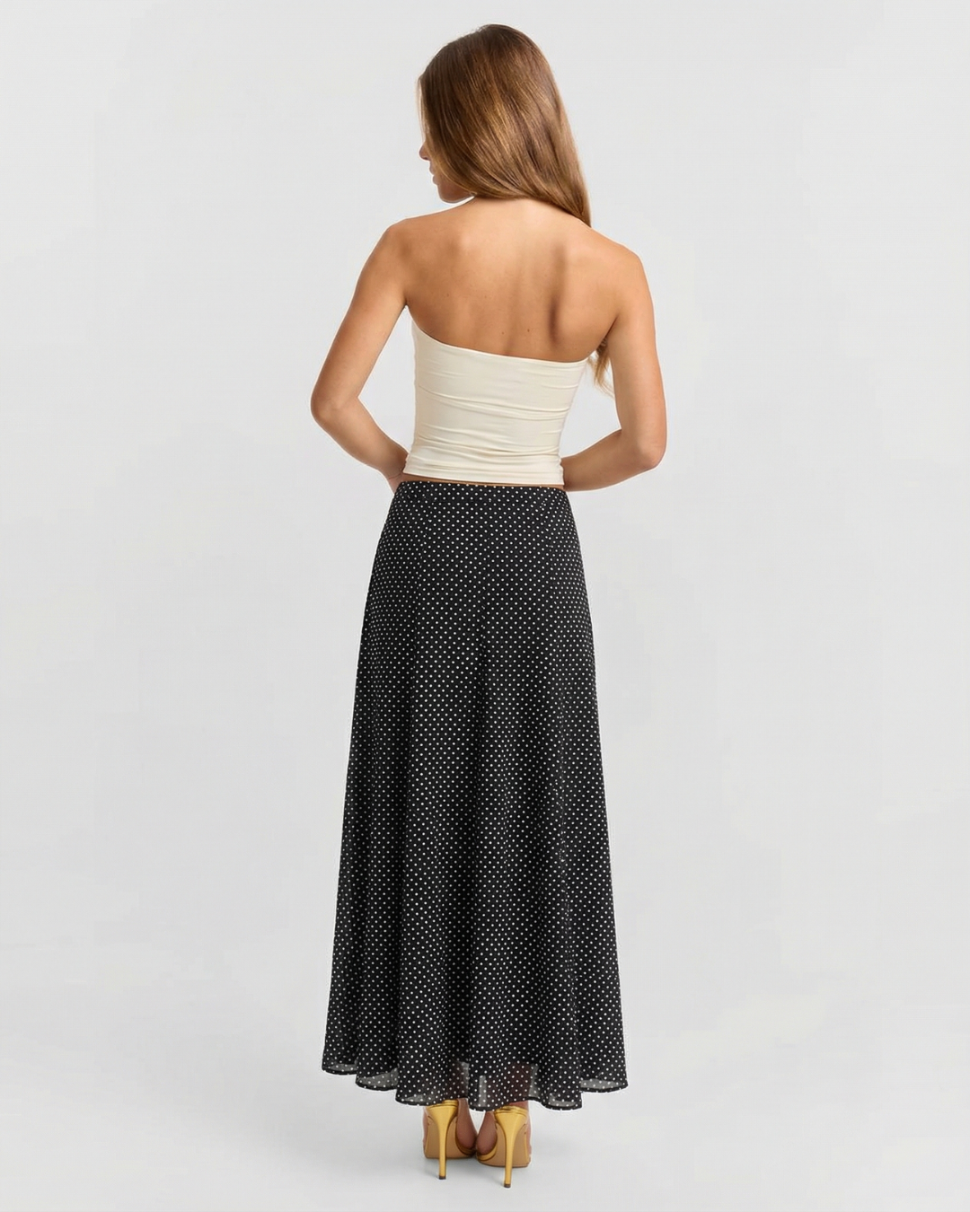 Aria | polka dot maxi skirt