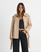 Caitlin | cropped trench coat