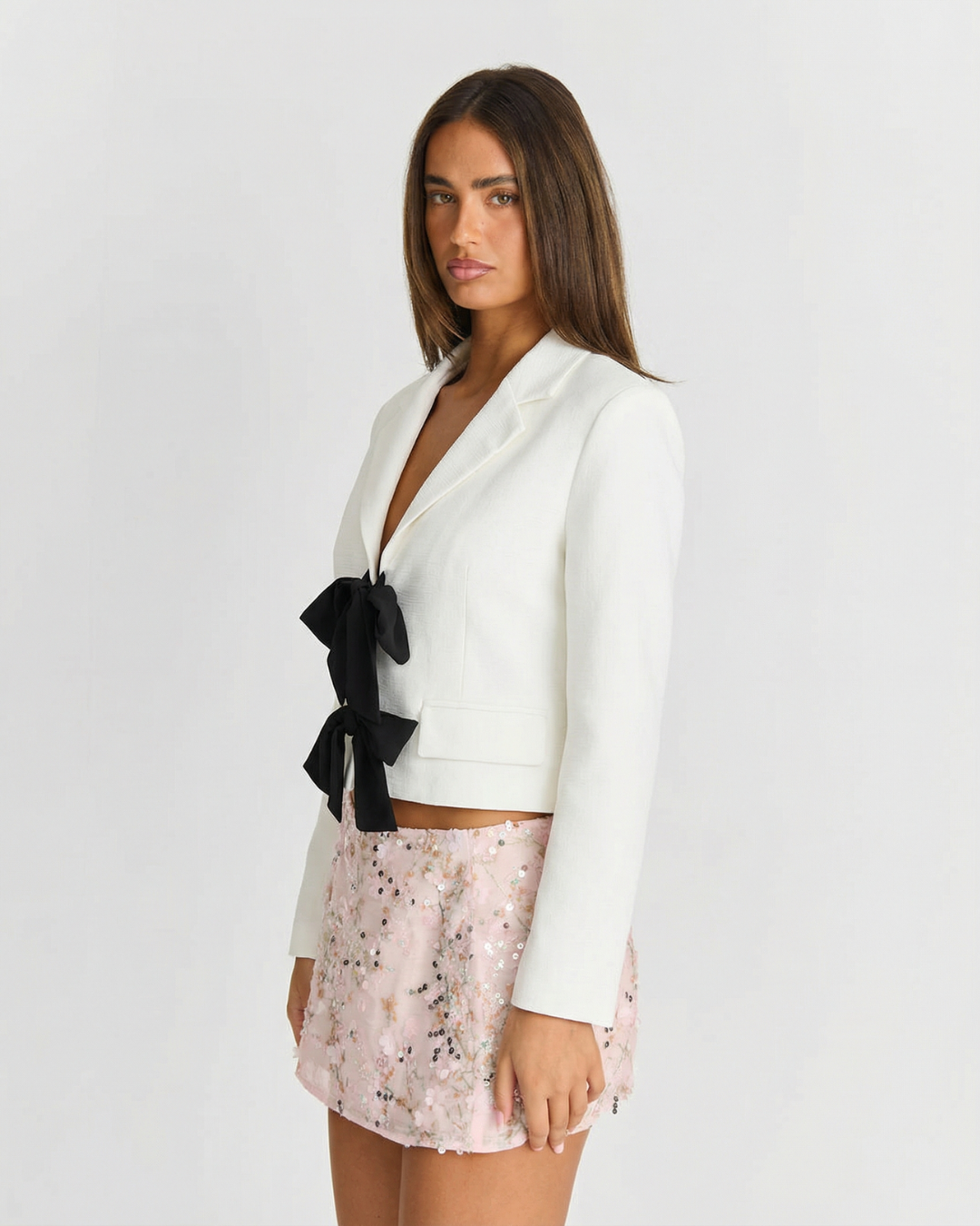 Lena | cropped white blazer