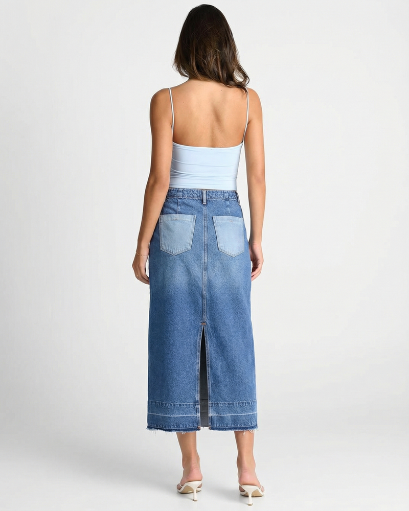 Charlotte | denim maxi skirt